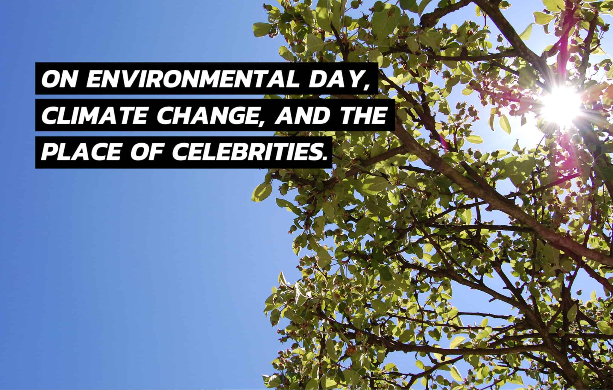 On Environmental Day, Climate Change, and the place of Celebrities