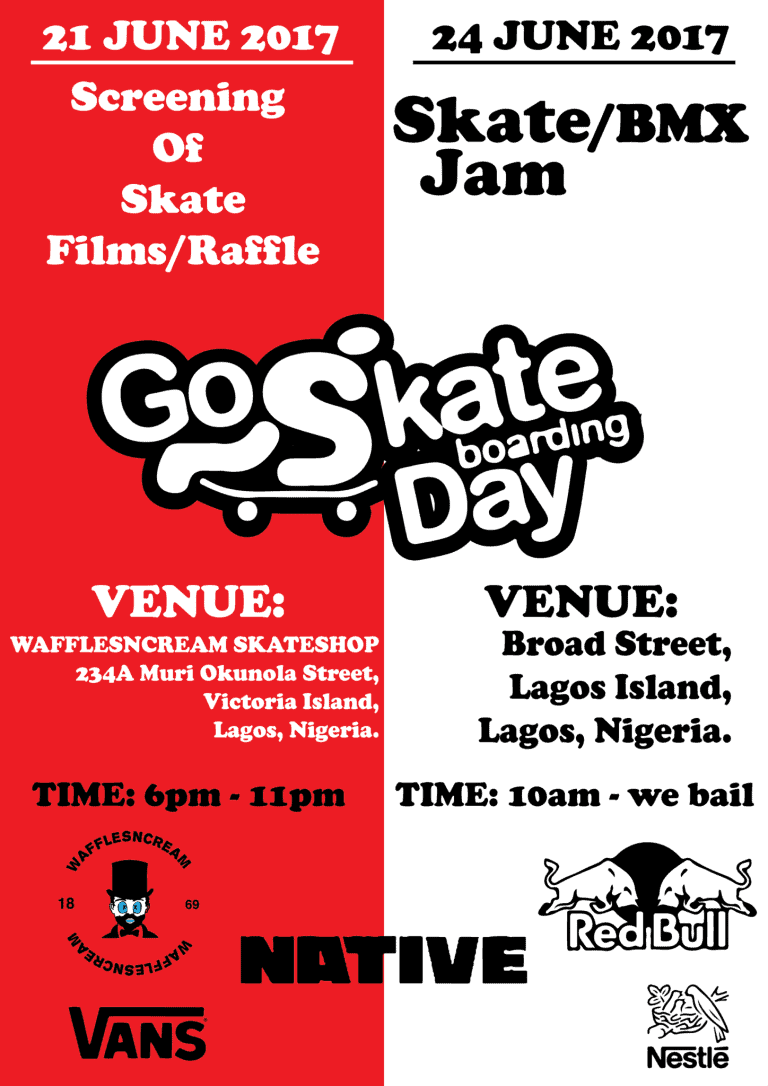 WAFFLESNCREAM present: Go Skate Day Lagos 2017