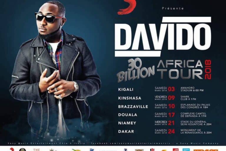 Davido’s 30 billion Africa Tour Starts Next month