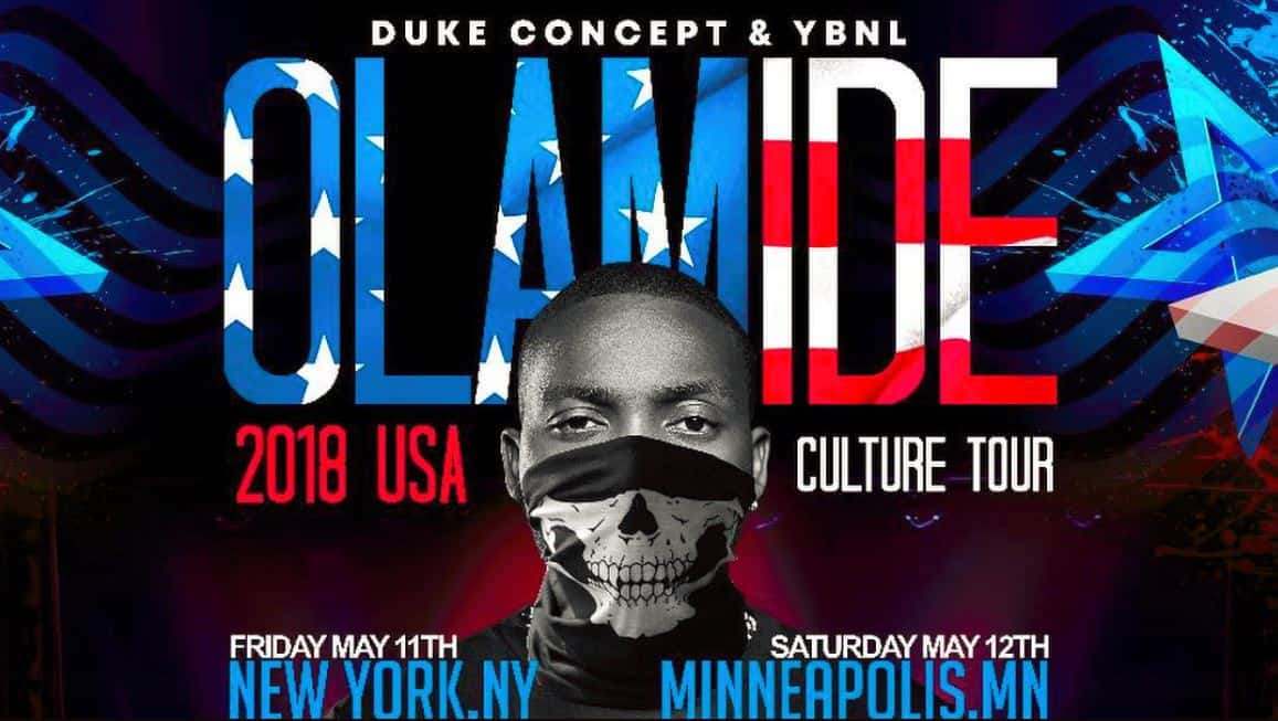 Olamide set for United States tour, this May