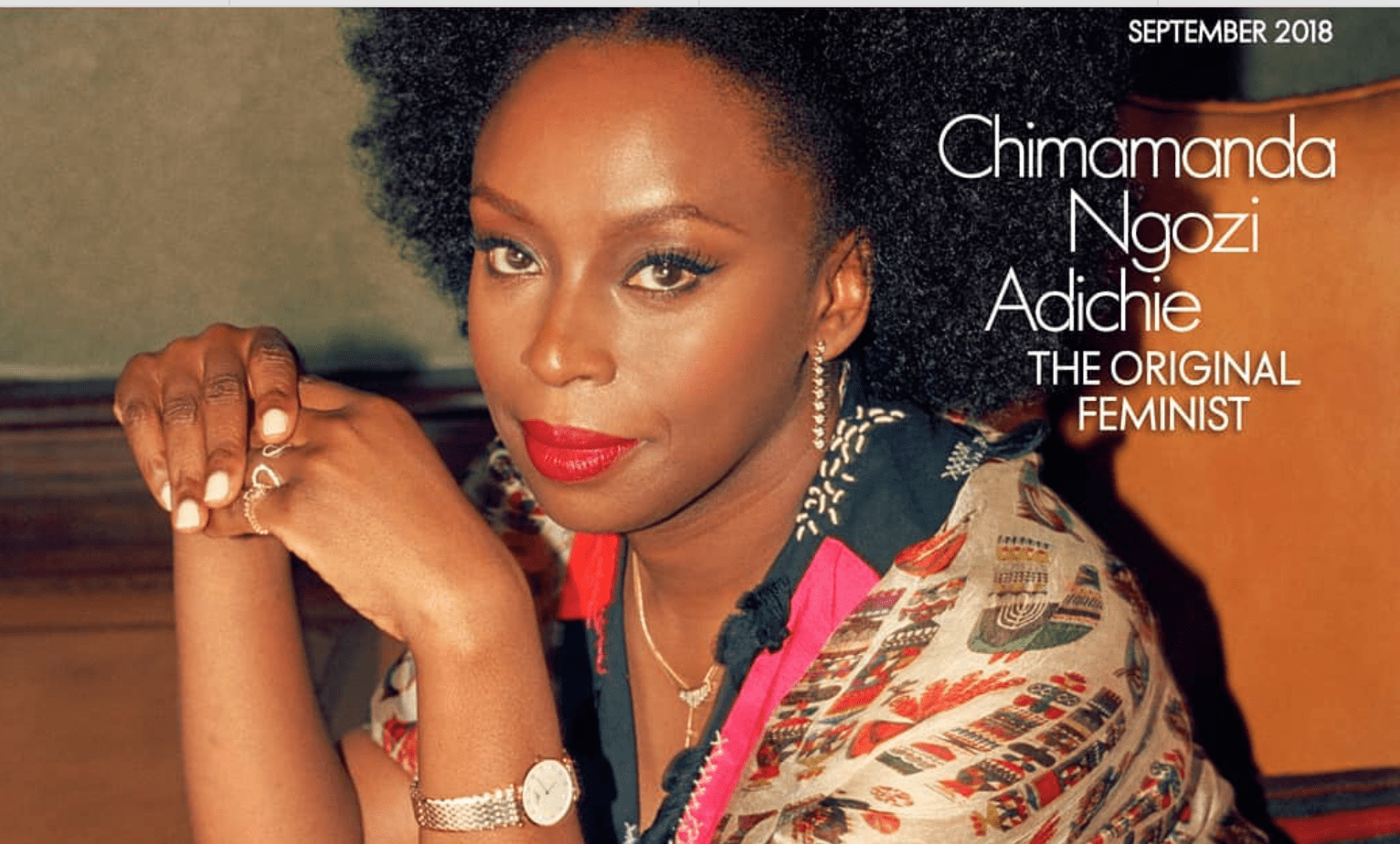 Chimamanda Ngozi Adichie Covers Elle India’s September Issue “The Original Feminist”