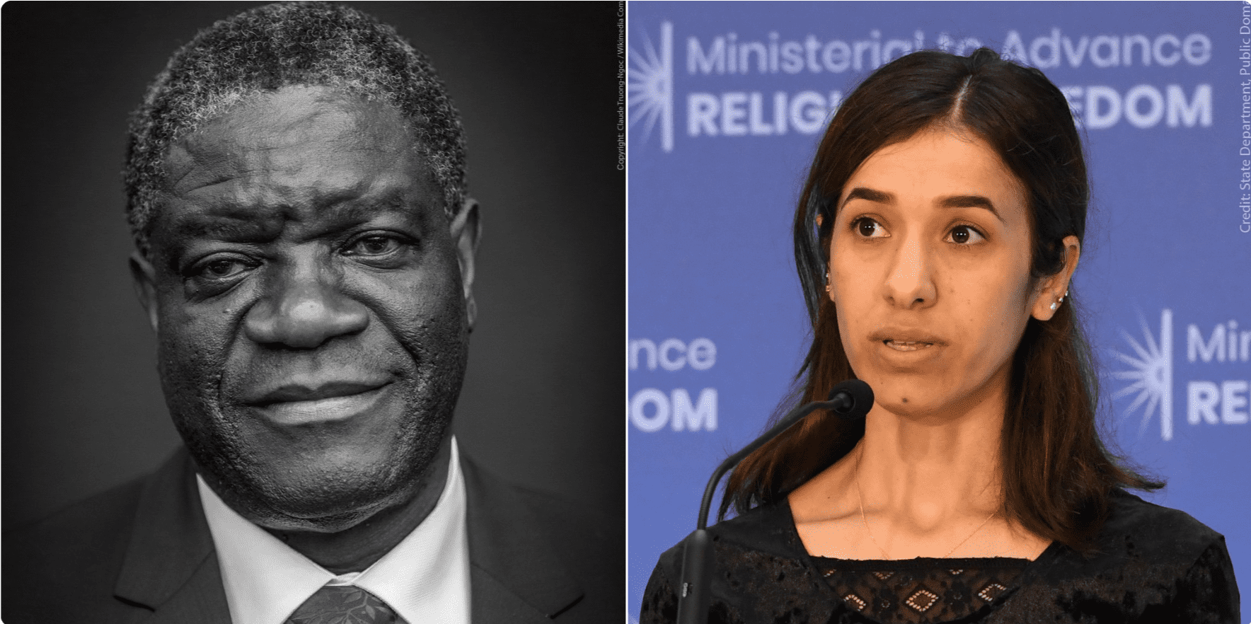 2018 Nobel Peace Prize: Denis Mukwege and Nadia Murad, helping victims of sexual violence