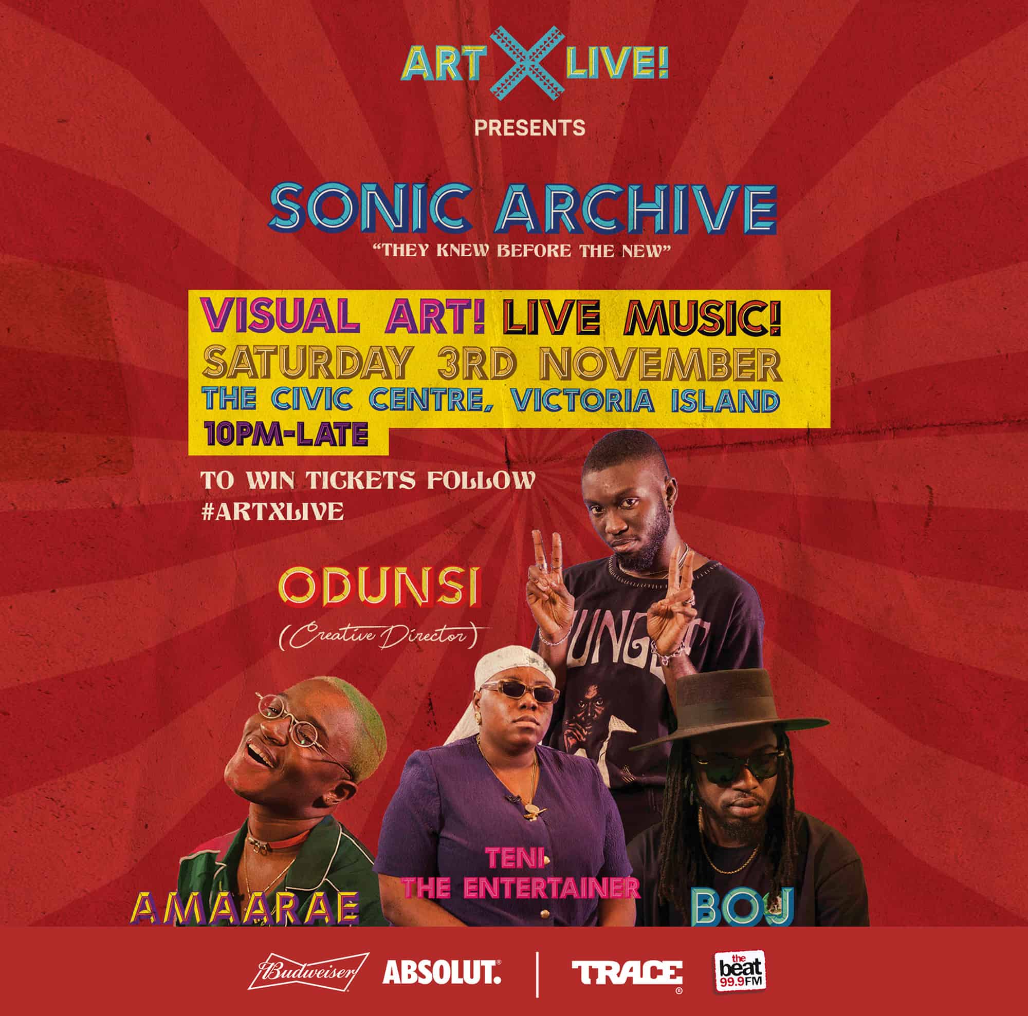 Odunsi, Teni The Entertainer, Amaa Rae for ART X Live! 2018