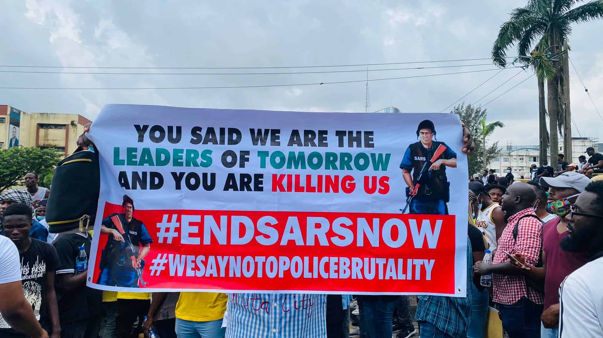 The Nigerian police respond to #EndSARS protests with brutality